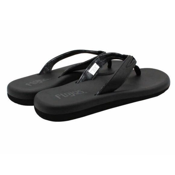 New FLOJOS Sandals Women's 6 Classic Slip-on Flip-flops Everyday shoes Black - Picture 9 of 15